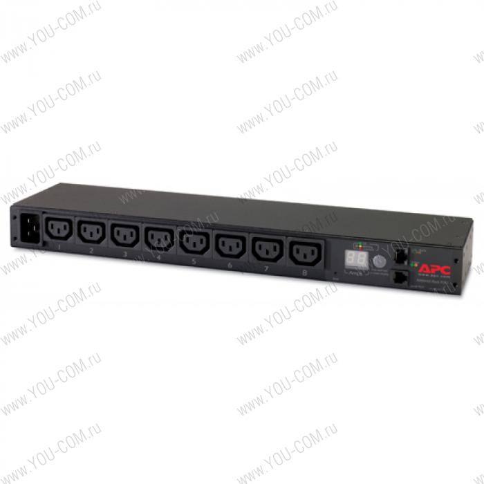 APC Rack PDU, Metered, 1U, 16A, 208/230V, (8) C13 out; C20 in