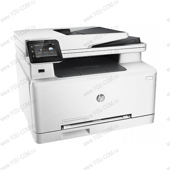 Многофункциональное устройство HP Color LaserJet Pro MFP M277n (p/c/s/f, 600x600dpi, ImageREt3600, 18(18) ppm, 256Mb, ADF35 sheets,2 trays150+1, PS, USB/LAN/ext.USB,  1y warr, Cartridges 1500 b &700 cmy pages in box, repl. CF144A)