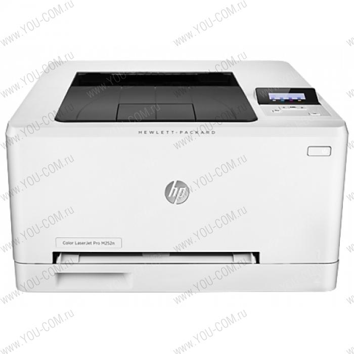 Принтер HP Color LaserJet Pro M252n (A4, 600x600dpi, 18(18) ppm, 256Mb, 2 trays 1+150, 1y warr, Cartridges 1500 b &700 cmy pages in box, USB/LAN, repl. CF146A)