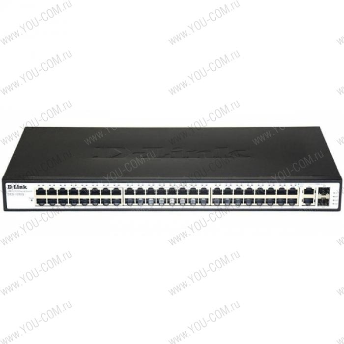Коммутатор D-Link DES-1050G/C1A, 48-Port UTP 10/100BASE-T + 2 Combo of 10/100/1000BASE-T/SFP