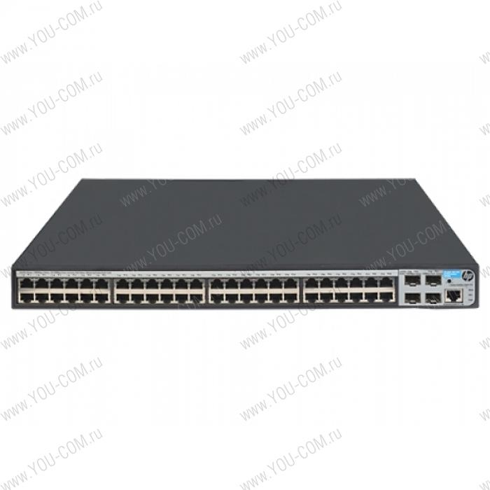 Коммутатор HPE  1920 48G PoE+ (370W) Switch (48x10/100/1000 PoE+ + 4xSFP, Web-managed, static routing, 19')