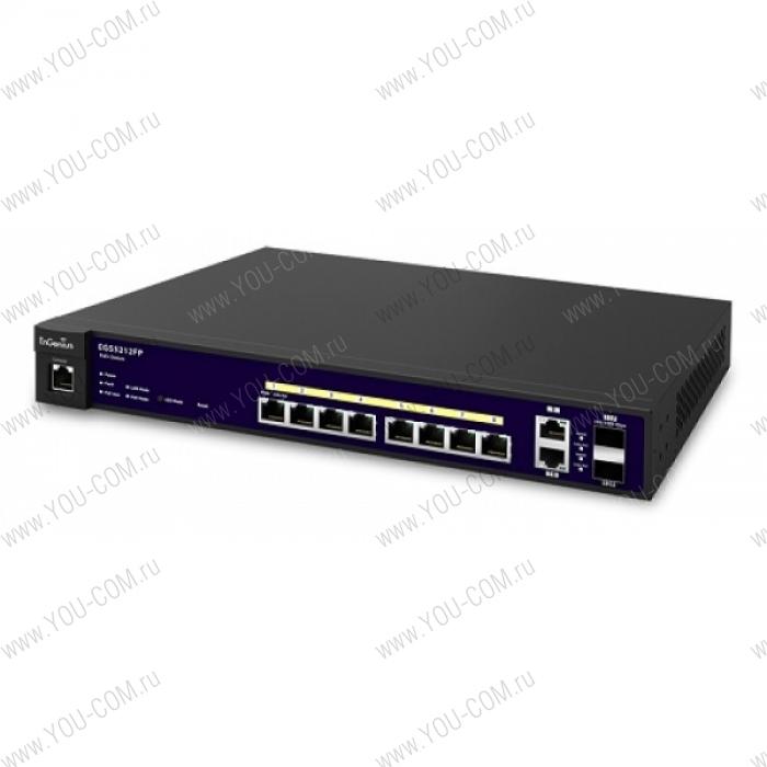 Коммутатор EnGenius EGS5212FP Switch PoE 10-port GbE 8-port PoE.at 130W 2SFP L2 13i