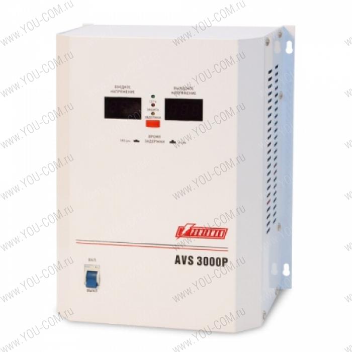 Стабилизатор напряжения Powerman AVS-P Voltage Regulator 3000VA, Digital Indication, Wall Mount, Hardwire Input/Output, 230V, 1 year warranty, White