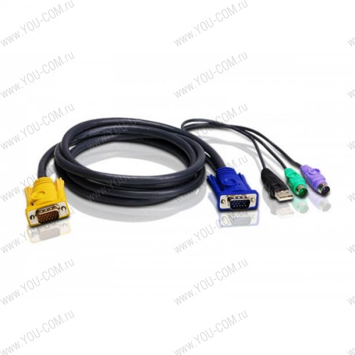 ATEN USB-PS/2 HYBRID CABLE.; 1.8M*2L-5302UP