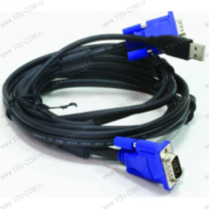 Набор кабелей D-Link DKVM-CU3, Cable for KVM Products, 2 in 1 USB KVM Cable, 3m (10ft)