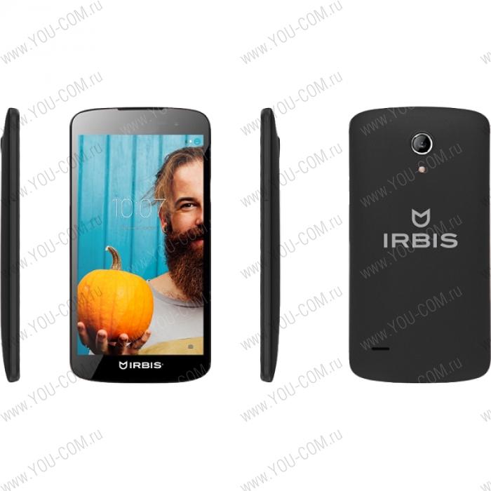 IRBIS SP50, 5.0" (480x854IPS),  MTK6572М 2x1,0Ghz (DualCore), 512MB, 4GB, cam 0.3MPx+2.0MPx, Wi-Fi, 3G (2xSimCard), Bluetooth, GPS, Android 4.4, microUSB, MicroSD, jack 3.5, Черный