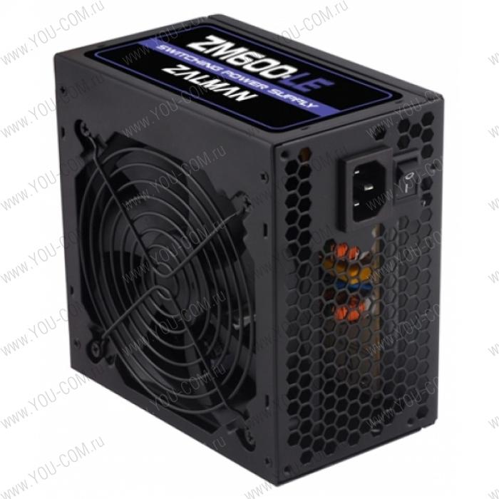 Retail, Блок питания 600W ATX ZALMAN, ZM600-LE, ATX 12V V2.3, 120mm fan, active PFC, Cord 220V EU