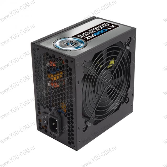 ZM-600 LX <retail, БП 600 Вт, стандарт ATX 12V 2.3, активная PFC, 120мм вентилятор, двухконтурная коммутационная схема>