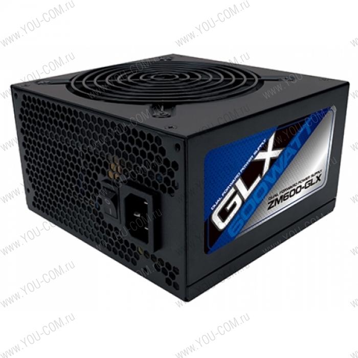 Блок питания Zalman ZM600-GLX <retail, 600Вт, 80 PLUS, ATX12V v2.3, вентилятор 120мм,  Active PFC>