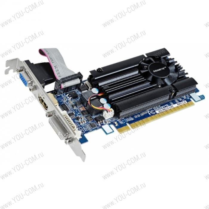 Gigabyte GV-N610-1GI (NVIDIA GeForce GT 610 810 MHz, DDR3 1333 MHz, 64-разрядная, Dual-link DVI-I*1/HDMI*1/D-Sub*1)
