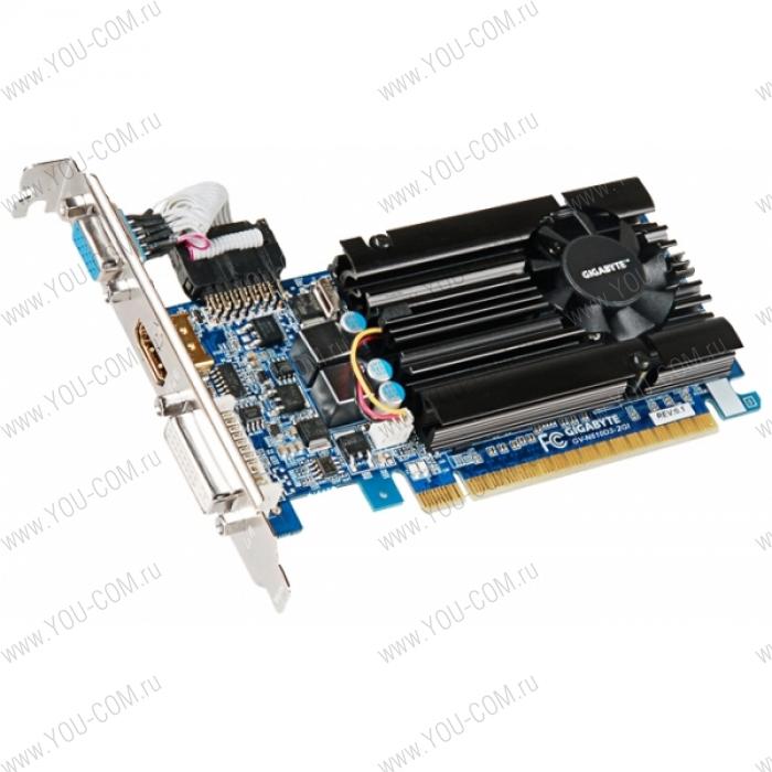 Gigabyte GV-N610D3-2GI (NVIDIA GeForce GT 610 810 MHz, 1620 MHz, DDR3 1333 MHz, 64-разрядная, DVI-I*1/HDMI*1/D-Sub*1)