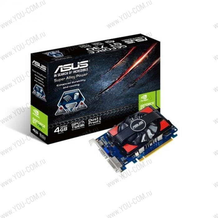 Видеокарта ASUS GT730-4GD3 VGA,DVI,HDMI,4G DDR3 ; 90YV06M0-M0NA00