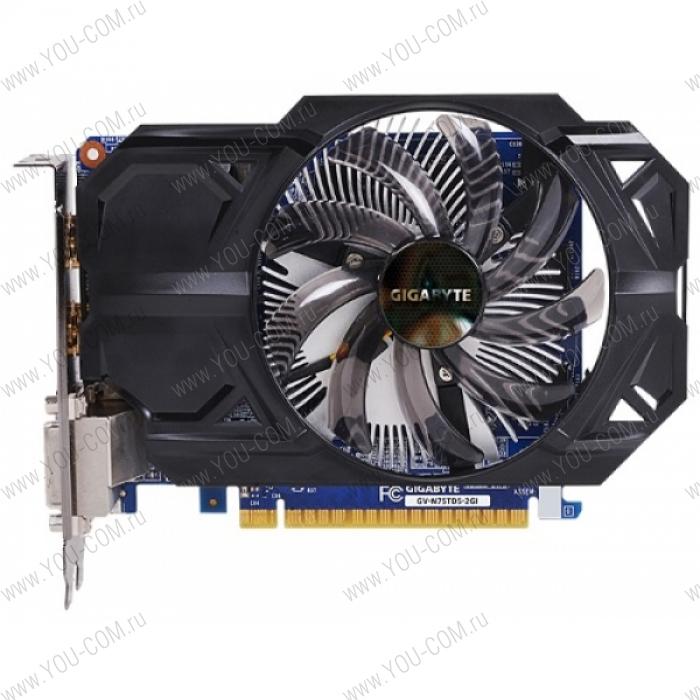 Видеокарта Gigabyte GeForce GTX750Ti / 2GB GDDR5 128bit 5400MHz / 1020-1085MHz / GV-N75TD5-2GI / RTL