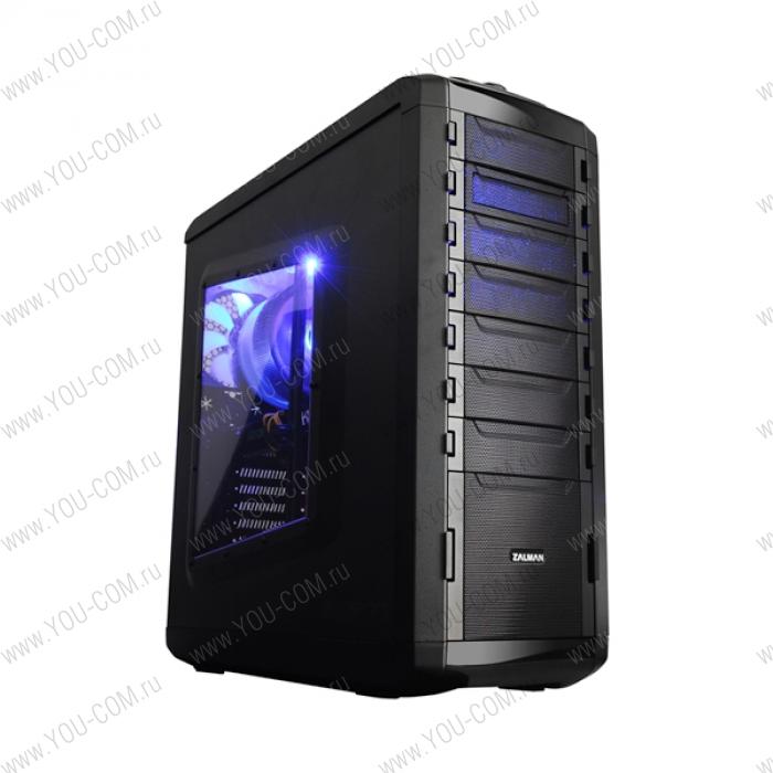 Корпус MS800 PLUS <Middle Tower, для плат ATX, micro-ATX, без БП, отсеки внутр. 6x3.5", отсеки внешн. 3x5,25", во фронт. Панели USB 3.0, audio, чёрный>