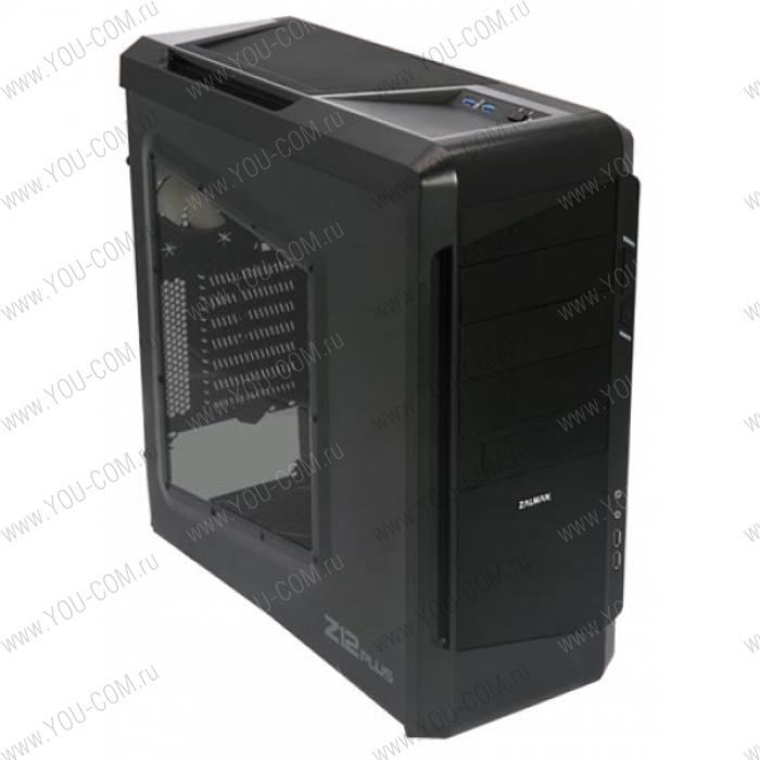 Корпус Zalman Z12 Plus <черный, без БП, ATX, размеры: 52.4x57.5x27.5см, вентиляторы: 3*120mm, 2*USB2.0,  2*USB3.0, сталь 0.7мм,отсеки: 5.25*4, внутр. 3.5*5, внешн. 3.5*1>