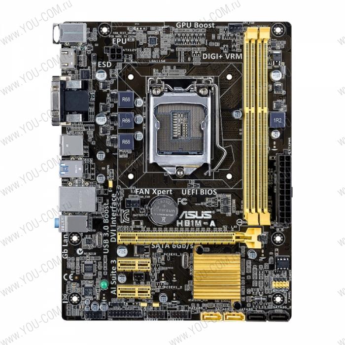 ASUS H81M-A LGA1150 H81 HDMI, DVI, D-Sub LAN USB 3.0  ; 90MB0GG0-M0EAY0