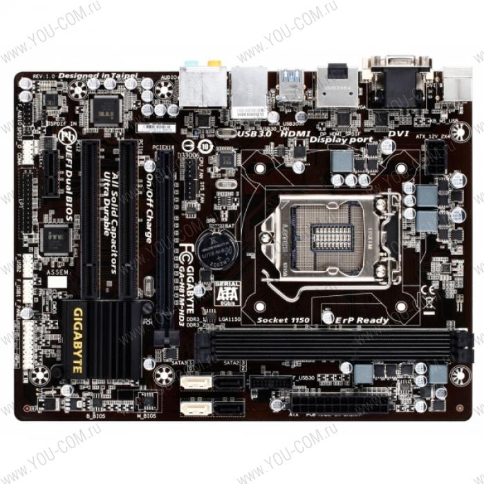 Gigabyte GA-H81M-HD3 (Socket 1150, intel H81, 2*DDR3 1600, VGA (HDMI, DP), PCI-Ex16, Gb Lan, Audio, USB 3.0, SATA 3.0, mATX)