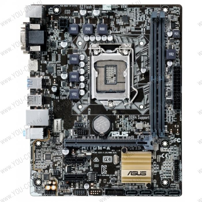 ASUS H110M-A /LGA1151,H110,DDR4,U3S6,HDMI ; 90MB0P30-M0EAY0