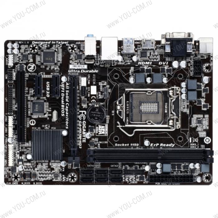 Gigabyte GA-H97M-HD3 (Socket 1150, intel H97, 2*DDR3 1600, VGA (HDMI, D-Sub, DVI-D), PCI-Ex16, PCI, Gb Lan, Audio, RAID, USB 3.0, SATA 3.0, mATX)