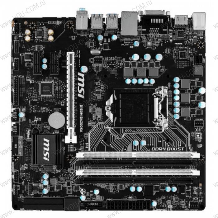 MSI B150M BAZOOKA (Socket 1151, intel B150, 4DDR4, 1x PCIe x16, 2x PCIe x1, 6x SATA 6Gbps,1x SATA Express, 6x USB 3.0(4R/2F),6xUSB2.0(2R/4F), 1x HDMI,1x DVI-D) mATX, RTL