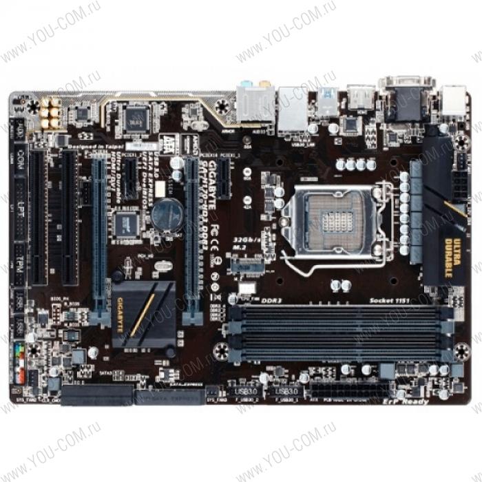 Gigabyte GA-H170-HD3 (Socket 1151, intel H170, 4*DDR4 2133, VGA, DVI, HDMI, PCI-Ex16, PCI, Gb Lan, Audio, USB 3.0, RAID, SATA 3.0, ATX)