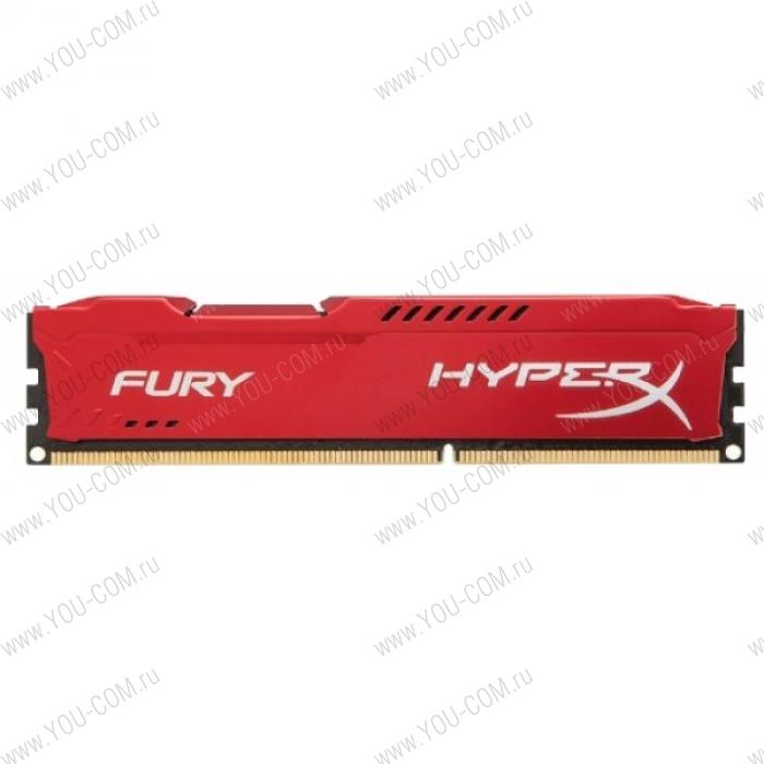 Kingston HyperX DDR-III   4GB (PC3-14900) 1866MHz FURY Red Series