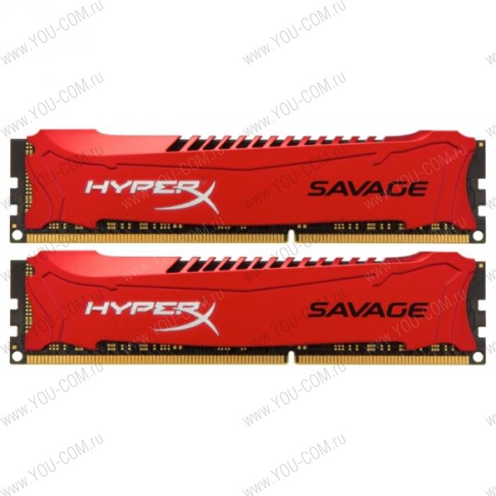 Kingston HyperX DDR-III  16GB (PC3-19200) 2400MHz Kit (2 x 8Gb) Memory Red Series CL11 Intel XMP