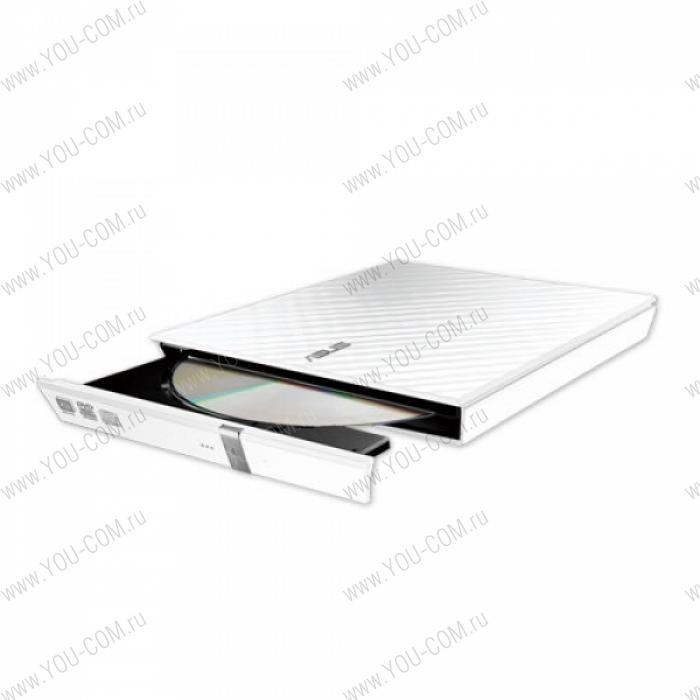 Привод ASUS SDRW-08D2S-U LITE/WHT/G/AS retail, dvd-rw, external ; 90-DQ0436-UA221KZ