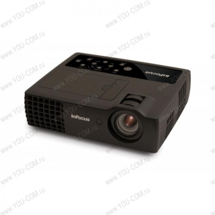 Проектор INFOCUS IN1116 DLP, 2400 ANSI Lm, WXGA, 14000:1, 1,18-1,54:1, HDMI 1.4a,VGA,Composite,S-video, Stereo 3.5mm audio in/out, USB(A) - 2 шт., 2Вт.,  встроенная память 4GB, подключение-iOS/Android-устройств, 1.59 кг, кейс