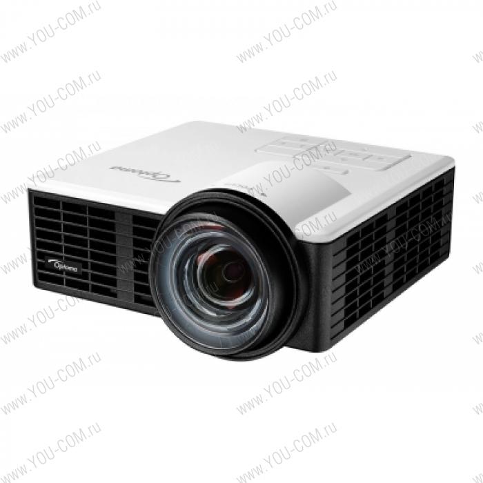 Проектор Optoma [ML750ST] DLP, 3D; LED(до 20000 ч); 800 ANSI lm; WXGA (1280х800); 20000:1; короткофокусный 0,8:1; +/-40 автоматич;HDMI + MHL v2.0; вход/выход VGA; microSD-slot, USB-A reader/wireless, Audio out,1,5W; 22dB; 0.42кг.; сумка(95.71Z01GC0E)