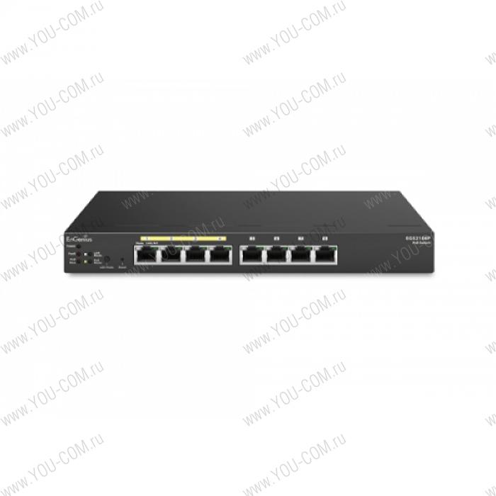 Коммутатор EnGenius EGS2108P Switch PoE 8-port GbE 4-port PoE.af 61.6W desktop