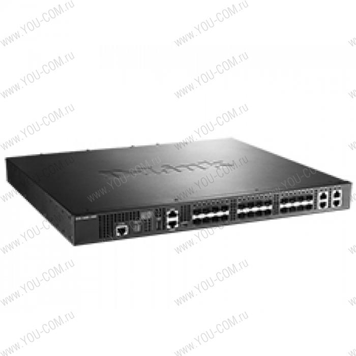 Коммутатор D-Link DXS-3400-24SC/A1ASI, PROJ L2+ Managed Switch with 20 10GBase-X SFP+ ports and 4 10GBase-T/SFP+ combo-ports.48K Mac address, Physical stacking (up to 4 devices), Redundant power supply support,