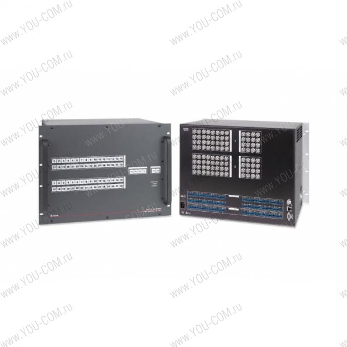 Матричный коммутатор 32x16 Extron MAV Plus 3216 SVA [60-475-21] сигнала S-Video (разъемы BNC(F)) и стерео аудио (5-конт клеммные блоки), мониторинг и управление по IP Link® Ethernet, RS-232 и RS-422, высота 8U, 150 МГц.