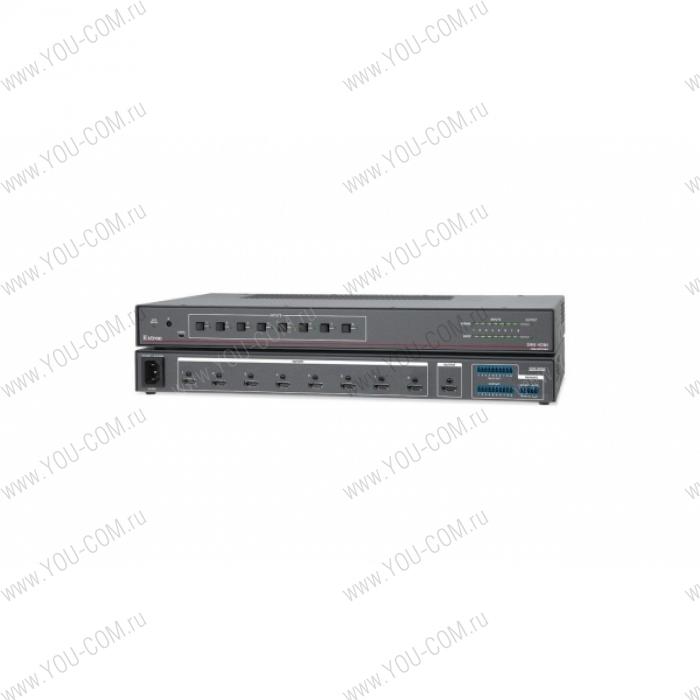 Коммутатор 8х1 Extron SW8 HDMI [60-841-04] сигнала HDMI с технологией EDID Minder®, поддержка HDCP, управление по ИК, RS232, 165 MHz, 6.75 Gbps.