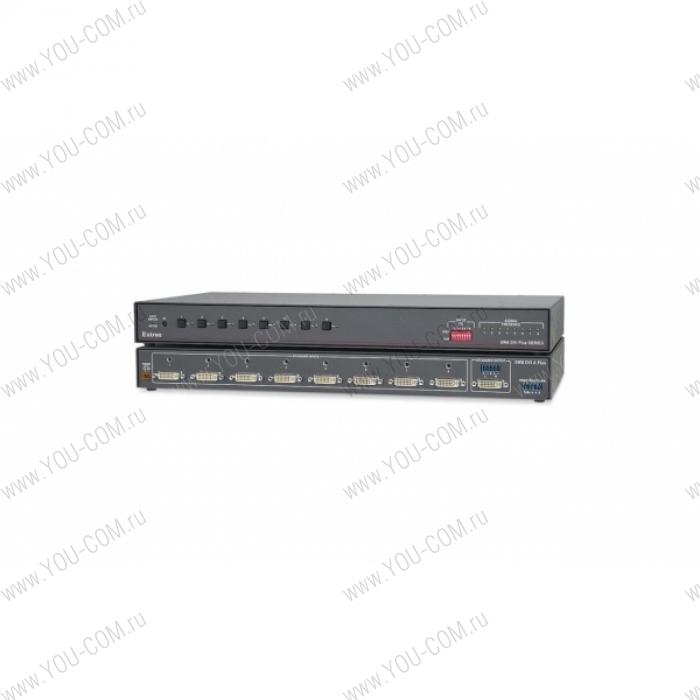 Коммутатор 8х1 Extron SW8 DVI Plus [60-967-01] сигнала DVI-D (Single link) с технологией EDID Minder®, управление по ИК, RS232 (сухие контакты), 165 MHz, 4.95 Gbps.