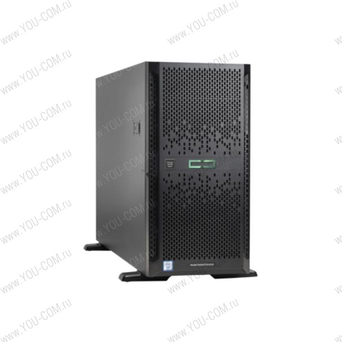 Сервер ProLiant ML350 Gen9 E5-2620v4 Tower(5U)/Xeon8C 2.1GHz(20MB)/1x16GbR1D_2400/P440arFBWC(2GB/RAID 0/1/10/5/50/6/60)/2x300_10K_6G(8/48up)SFF/DVDRW/iLOstd/3HPFans/4x1GbEth/1x500W(2up) 
