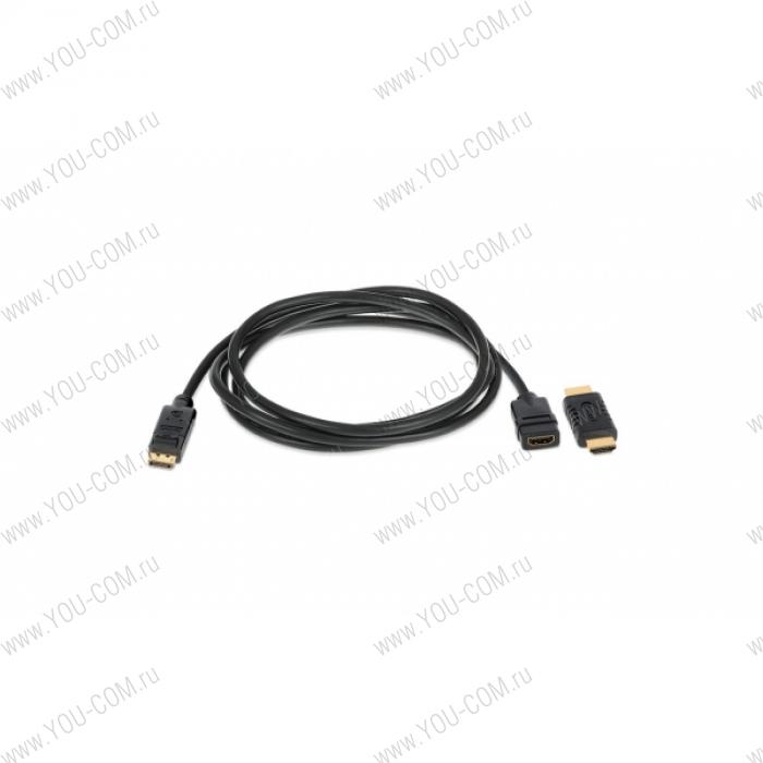 Кабель [26-680-06 (26-714-06)] Extron DP-HDMIF/6 (DPM-HDF/6 4K PLUS) переходный с DisplayPort на HDMI (F), активный, длина 1,8 м 