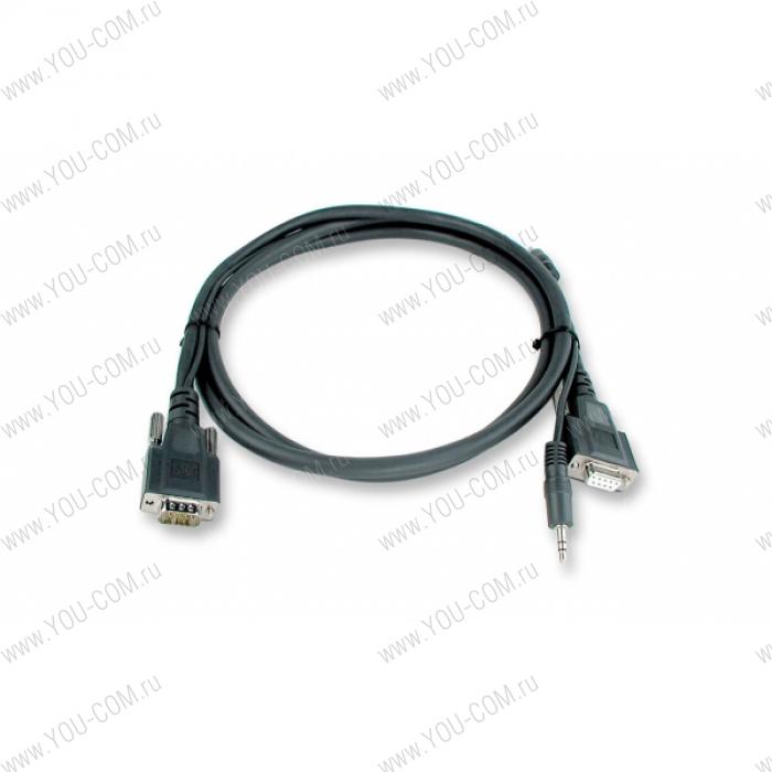 Кабель Extron LBC VGA HR A/6 компьютерный кабель VGA M-F с аудио 3,5мм jack, длина 1,8 м