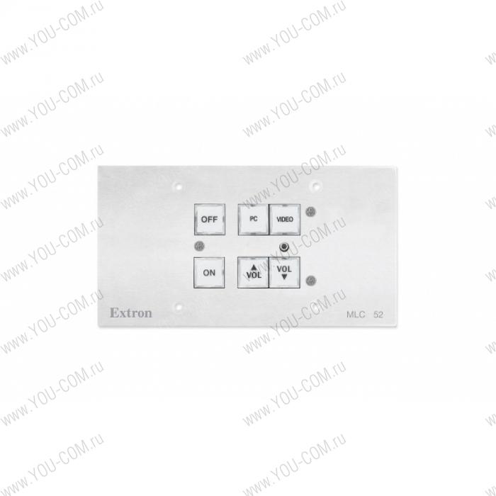 Контроллер Extron MLC 52 RS EU серии MediaLink  IR and RS-232 Display Control - с панелью управления стандарта EU - Brushed Aluminum