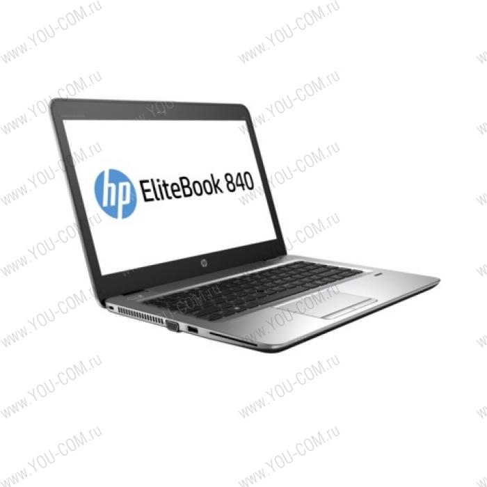 Ноутбук без сумки HP Elitebook 840 G4 Core i5-7200U 2.5GHz,14" HD (1366x768) AG,4Gb DDR4(1),500Gb 7200,51Wh LL,FPR,1.5kg,3y,Silver,Win10Pro