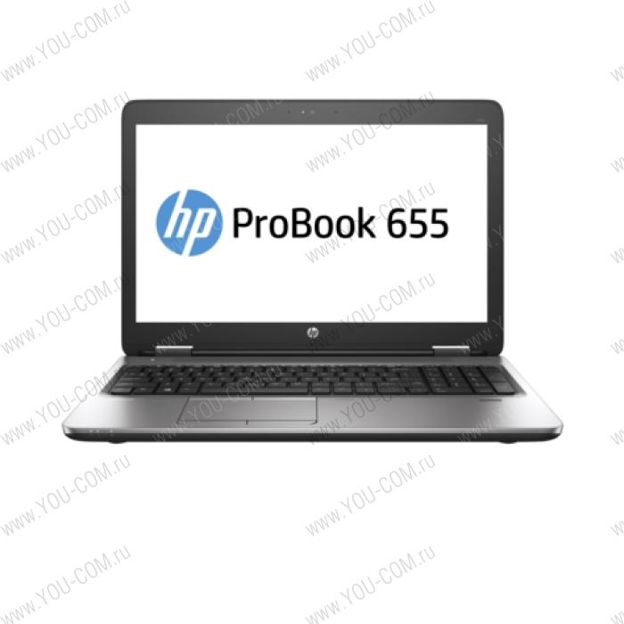 Ноутбук без сумки HP ProBook 655 G2 A10-8700B 1.8GHz,15.6" HD AG LED Cam,4GB DDR3L(1),128GB SSD,DVDRW,WiFi,BT 4.0,3CLL,FPR,2.5kg,1y,Win7Pro(64)+Win10Pro(64)
