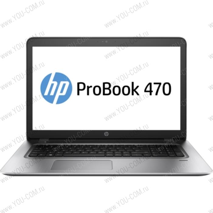 Ноутбук без сумки HP ProBook 470 G4 Core i5-7200U 2.5GHz,17.3" HD+ (1600x900) AG,nVidia GeForce 930MX 2Gb DDR3,4Gb DDR4(1),1Tb 5400,DVDRW,48Wh LL,FPR,2.6kg,1y,Silver,DOS
