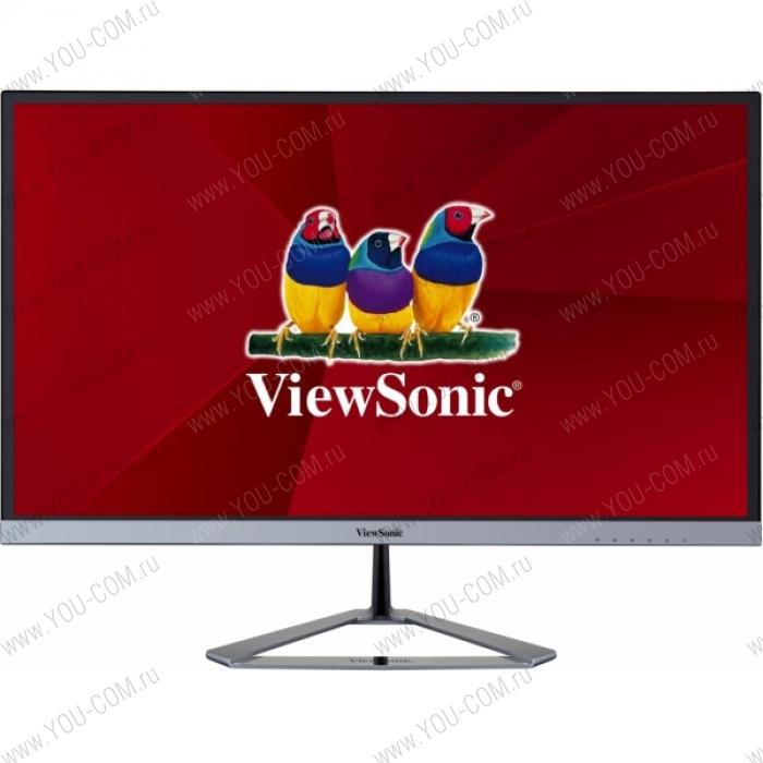 Монитор Viewsonic 23.8" VX2476-SMHD IPS LED, 1920x1080, 4ms, 250cd/m2, 178°/178°, 80Mln:1, D-Sub, HDMI, Display Port, колонки, Silver Black