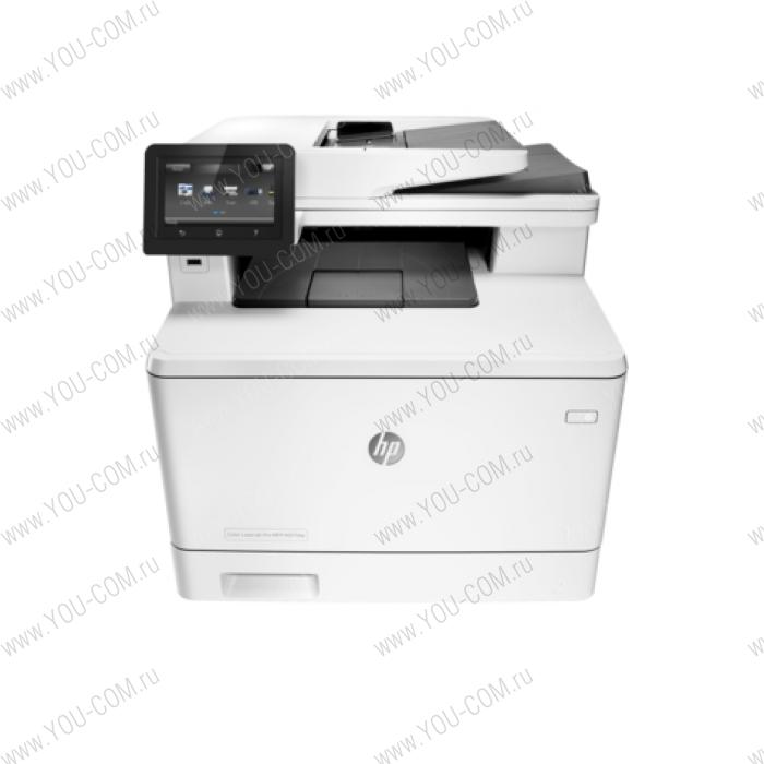 Лазерное многофункциональное устройство HP Color LaserJet Pro MFP M377dw  (p/s/c,A4,600dpi,24(24)ppm,2 trays 50+250,Duplex,ADF 50 sheets,TouchScreen,USB/GigEth/Wi-Fi, 1y warr, 4 cart. in box black 2300 & cmy 1200 pages)