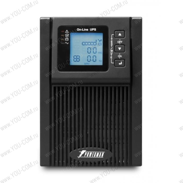 Источник бесперебойного питания UPS POWERMAN ONLINE 1000VA/800W, 220V, Tower, Out: 2xShuko, Black*Online1000