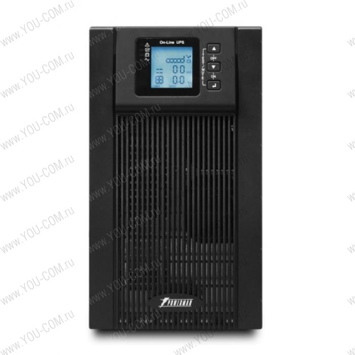 Источник бесперебойного питания Powerman UPS Online 3000VA/2400W, 220V, Tower, Out: 3xShuko, Black*Online3000