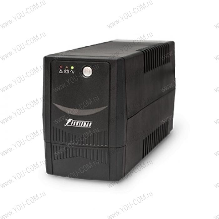 Источник бесперебойного питания Powerman UPS BackProPlus 800VA/480W, AVR+interface+soft+int, Out: 2xShuko, Black*BackProPlus800