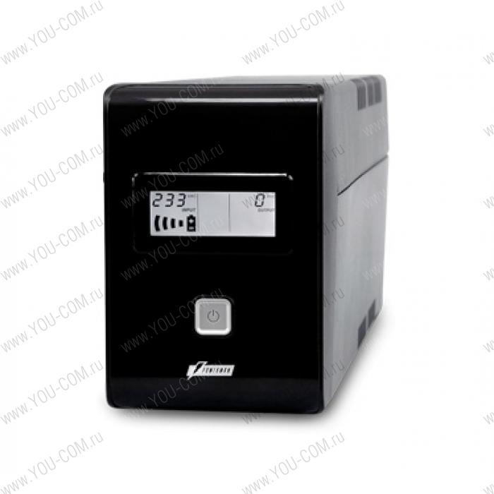 Источник бесперебойного питания Powerman UPS  Smart Sine 600VA/360W, 220V, Line-Interactive, LCD, Tower, Out: 2xShuko, Black*SmartSine600