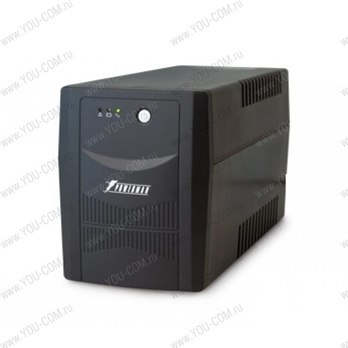 ИБП Powerman UPS Back Pro Plus 2000VA/1200W, AVR+interface+soft+int, Out: 4xShuko, Black*BackProPlus2000