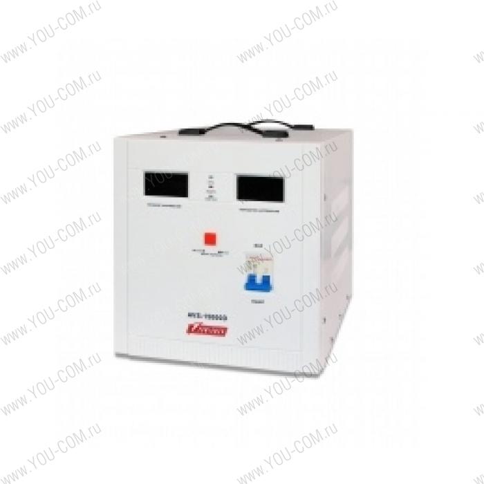 Стабилизатор напряжения Powerman AVS-D Voltage Regulator 15000VA, Digital Indication, Hardwire Input/Output, 230V, 1 year warranty, White
